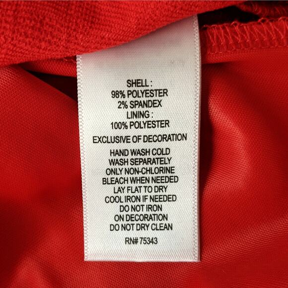 CYNTHIA ROWLEY Bright Red Cocktail Dress Size Medium - Picture 7 of 8